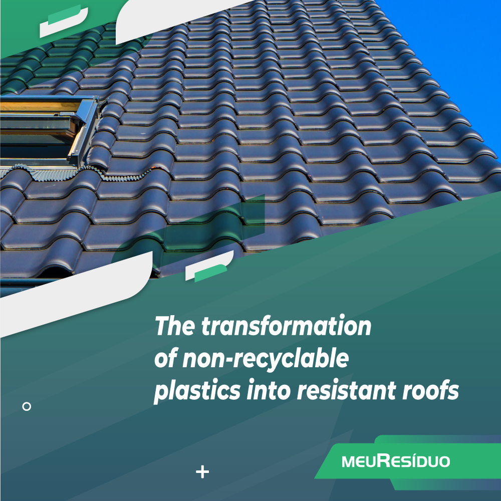 The transformation of non-recyclable plastics into resistant roofs