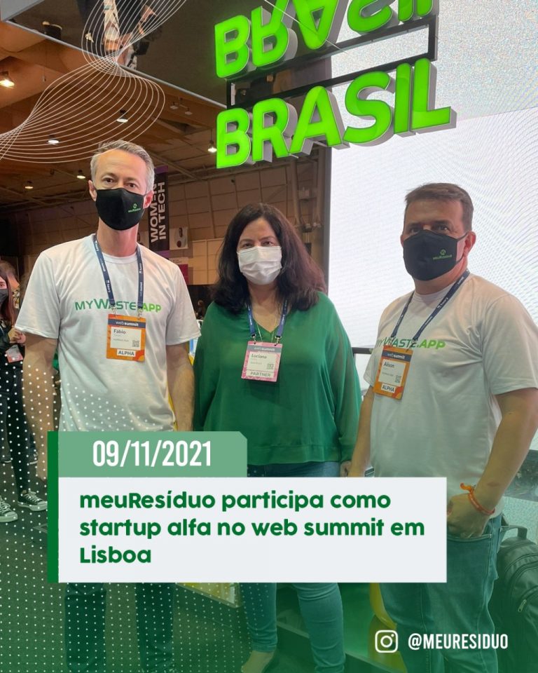 meuResíduo participa como startup alfa no web summit em Lisboa